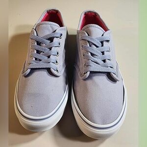 Vans Off the Wall Camden Stripe Shoes Lavender Light Purple Woman Sz 8 Lace Up